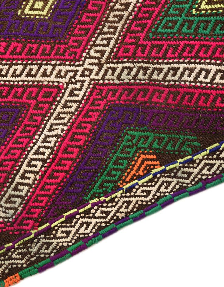 Detail image of  2' 5 x 10' 4  Hand Woven Kilim Fars Wool Runner Rug