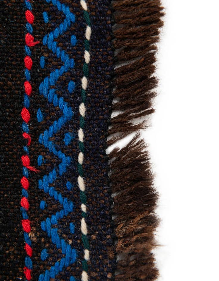 Detail image of  2' 2 x 9' 9  Hand Woven Kilim Fars Wool Runner Rug