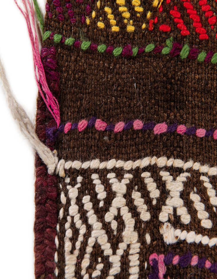 Detail image of  2' 2 x 9' 9  Hand Woven Kilim Fars Wool Runner Rug