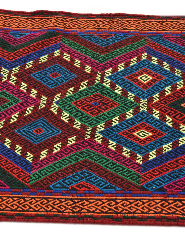 Detail image of  2' 5 x 9' 3  Hand Woven Kilim Fars Wool Runner Rug