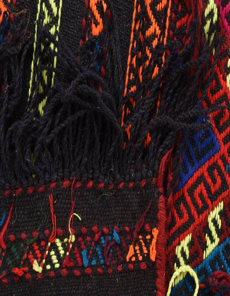 Detail image of  2' 5 x 9' 3  Hand Woven Kilim Fars Wool Runner Rug