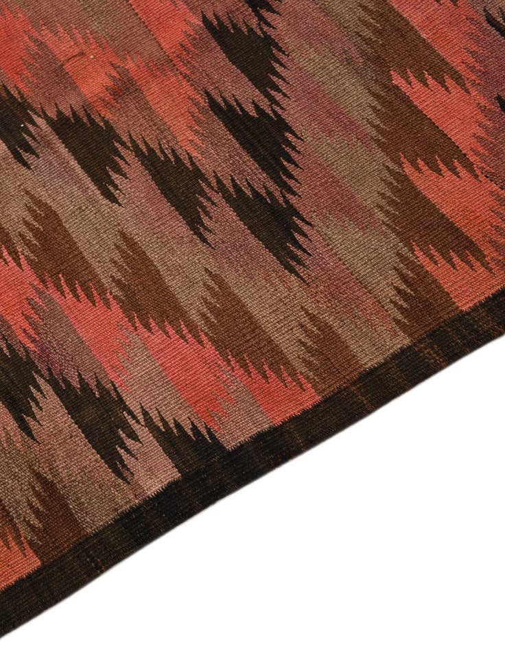 Detail image of  4' 8 x 13' 7  Hand Woven Kilim Fars Wool Runner Rug