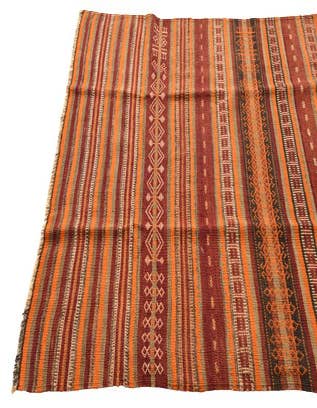 Detail image of  3' 10 x 9' 2  Hand Woven Kilim Fars Wool Runner Rug