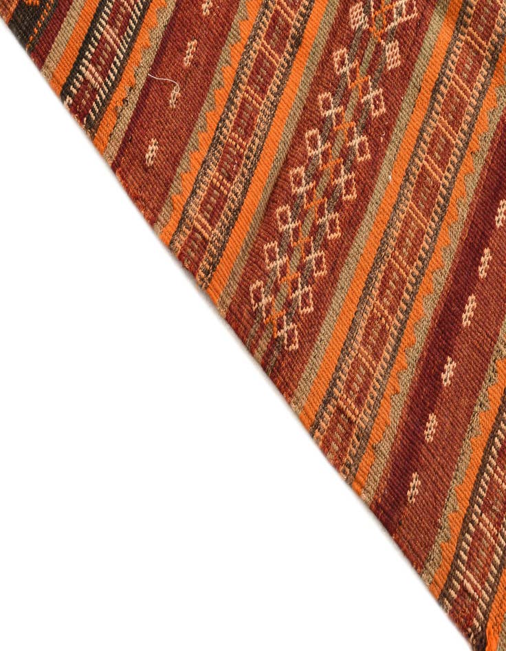 Detail image of  3' 10 x 9' 2  Hand Woven Kilim Fars Wool Runner Rug