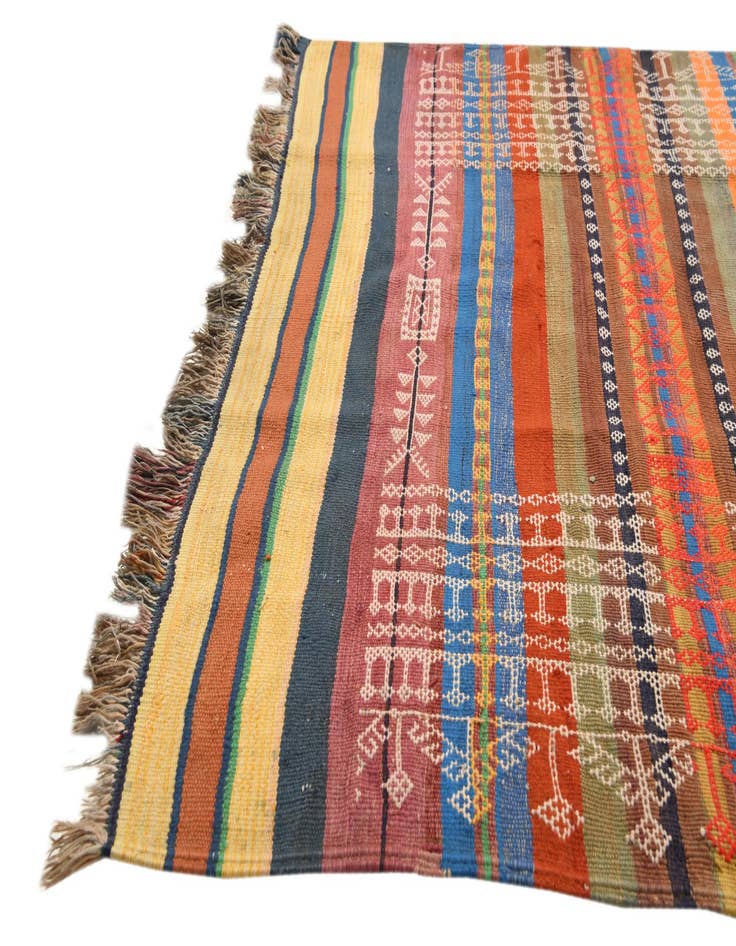 Detail image of  3' 9 x 10'  Hand Woven Kilim Fars Wool Runner Rug