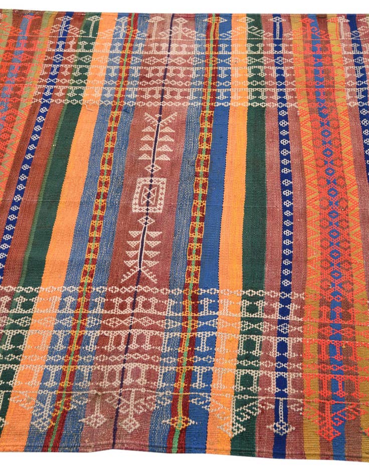 Detail image of  3' 9 x 10'  Hand Woven Kilim Fars Wool Runner Rug