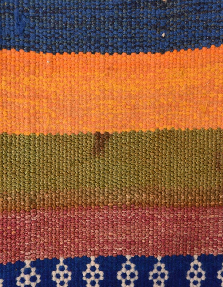 Detail image of  3' 9 x 10'  Hand Woven Kilim Fars Wool Runner Rug