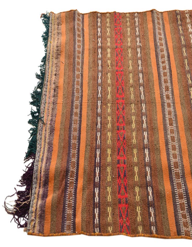 Detail image of  3' 6 x 10'  Hand Woven Kilim Fars Wool Runner Rug