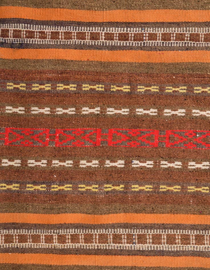 Detail image of  3' 6 x 10'  Hand Woven Kilim Fars Wool Runner Rug
