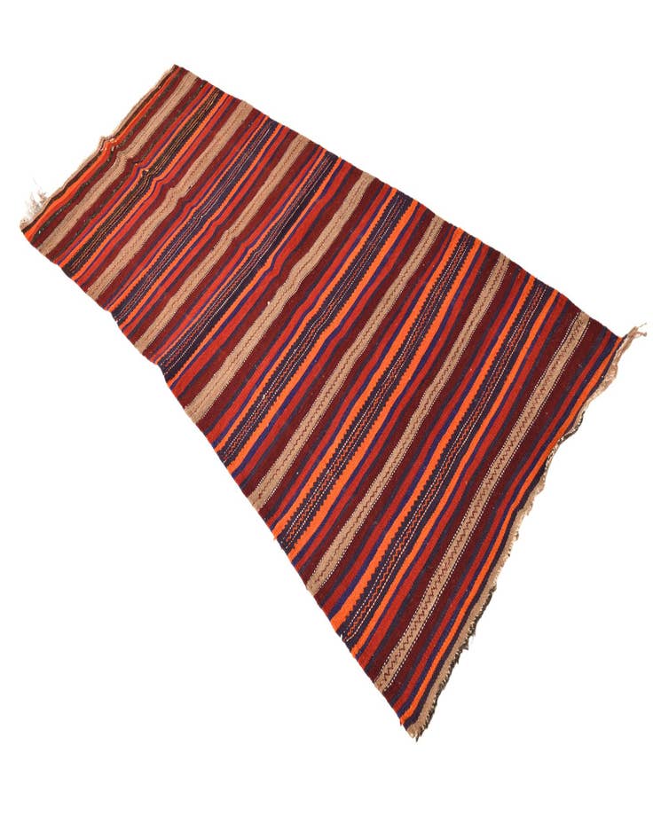 Detail image of  3' 3 x 8' 1  Hand Woven Kilim Fars Wool Runner Rug