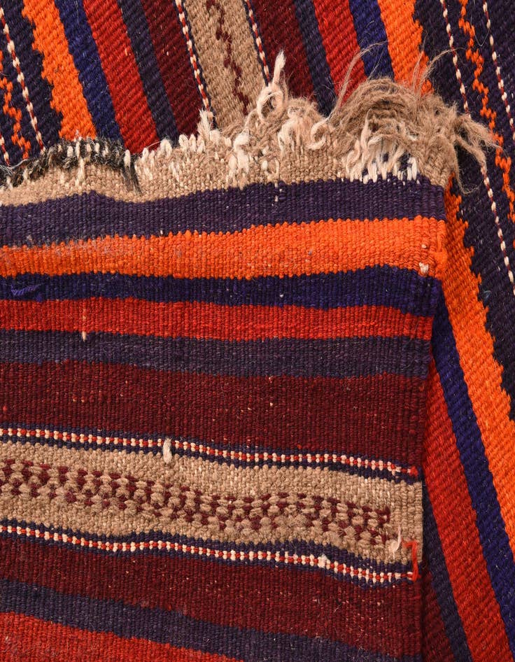 Detail image of  3' 3 x 8' 1  Hand Woven Kilim Fars Wool Runner Rug