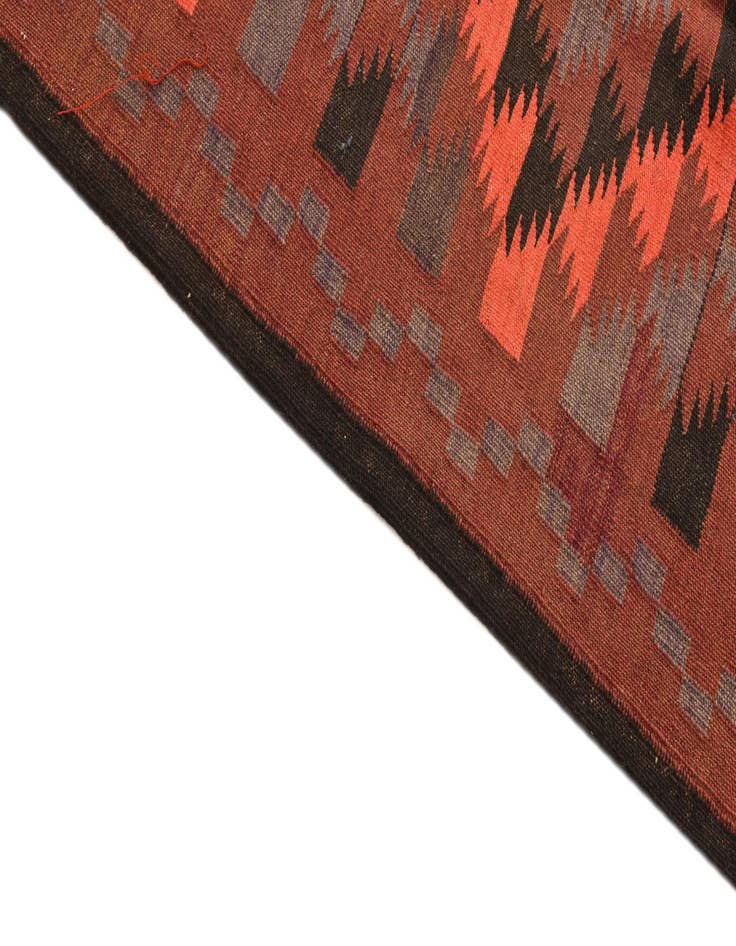 Detail image of  4' 4 x 15' 3  Hand Woven Kilim Fars Wool Runner Rug