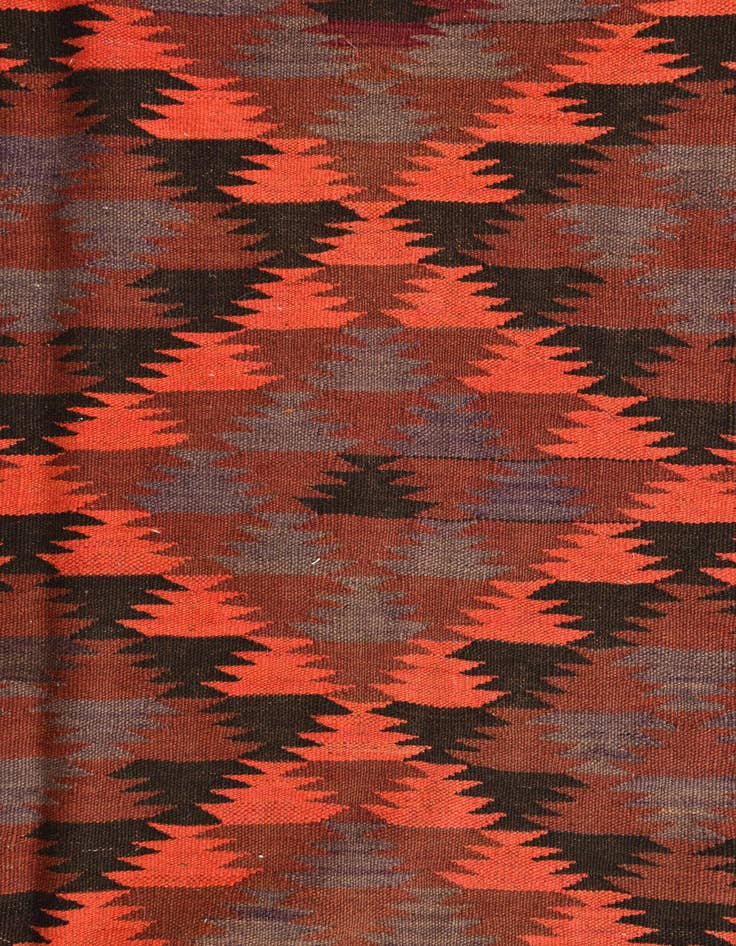 Detail image of  4' 4 x 15' 3  Hand Woven Kilim Fars Wool Runner Rug