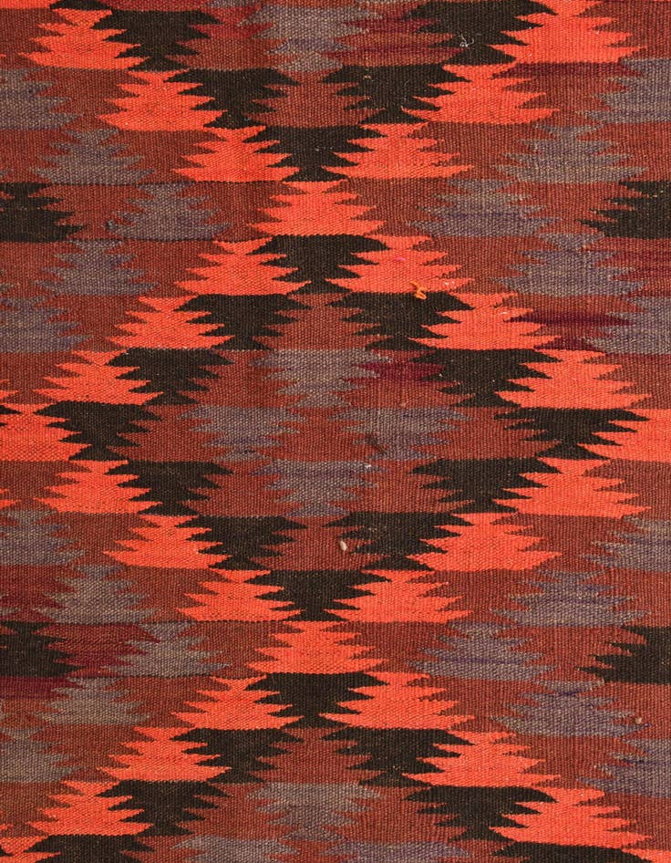 Detail image of  4' 4 x 15' 3  Hand Woven Kilim Fars Wool Runner Rug