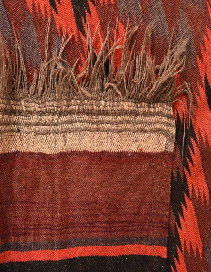 Detail image of  4' 4 x 15' 3  Hand Woven Kilim Fars Wool Runner Rug