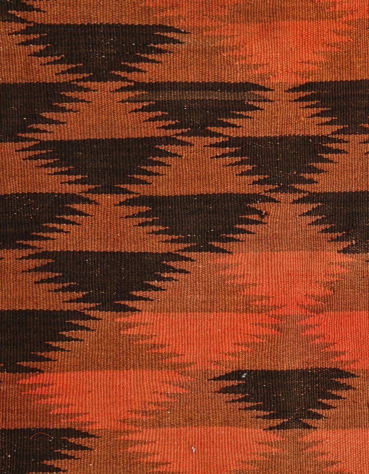 Detail image of  4' 5 x 12'  Hand Woven Kilim Fars Wool Runner Rug