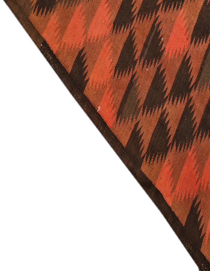 Detail image of  4' 5 x 12'  Hand Woven Kilim Fars Wool Runner Rug