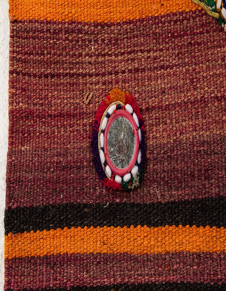 Detail image of 4' 7 x 11' 2 Hand Woven Kilim Fars Wool Runner Rug