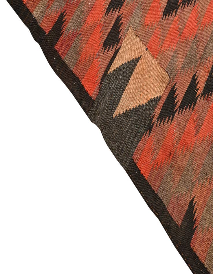Detail image of  4' 8 x 11' 10  Hand Woven Kilim Fars Wool Runner Rug