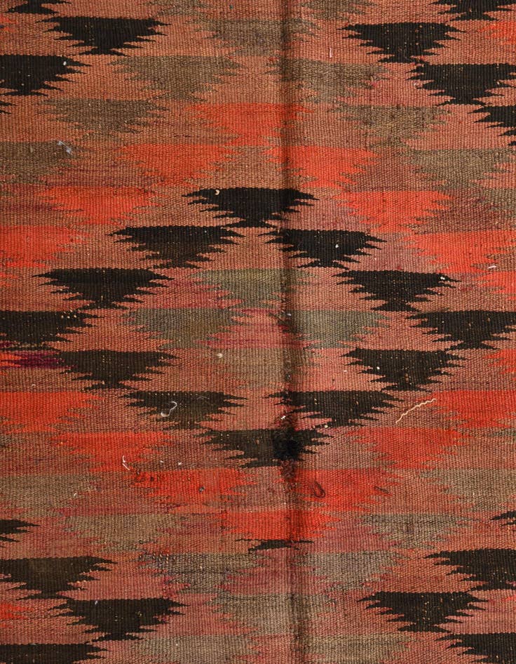 Detail image of  4' 8 x 11' 10  Hand Woven Kilim Fars Wool Runner Rug