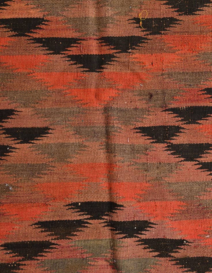 Detail image of  4' 8 x 11' 10  Hand Woven Kilim Fars Wool Runner Rug