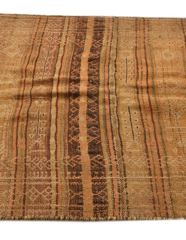 Detail image of  3' 4 x 9' 7  Hand Woven Kilim Fars Wool Runner Rug