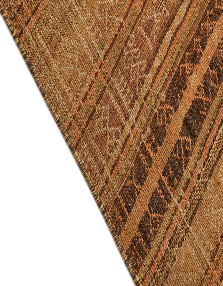 Detail image of  3' 4 x 9' 7  Hand Woven Kilim Fars Wool Runner Rug