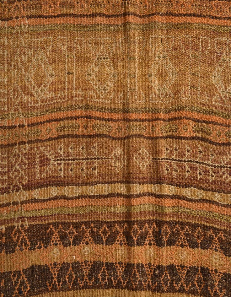 Detail image of  3' 4 x 9' 7  Hand Woven Kilim Fars Wool Runner Rug