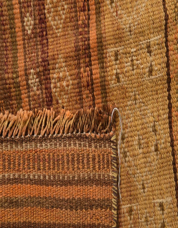 Detail image of  3' 4 x 9' 7  Hand Woven Kilim Fars Wool Runner Rug