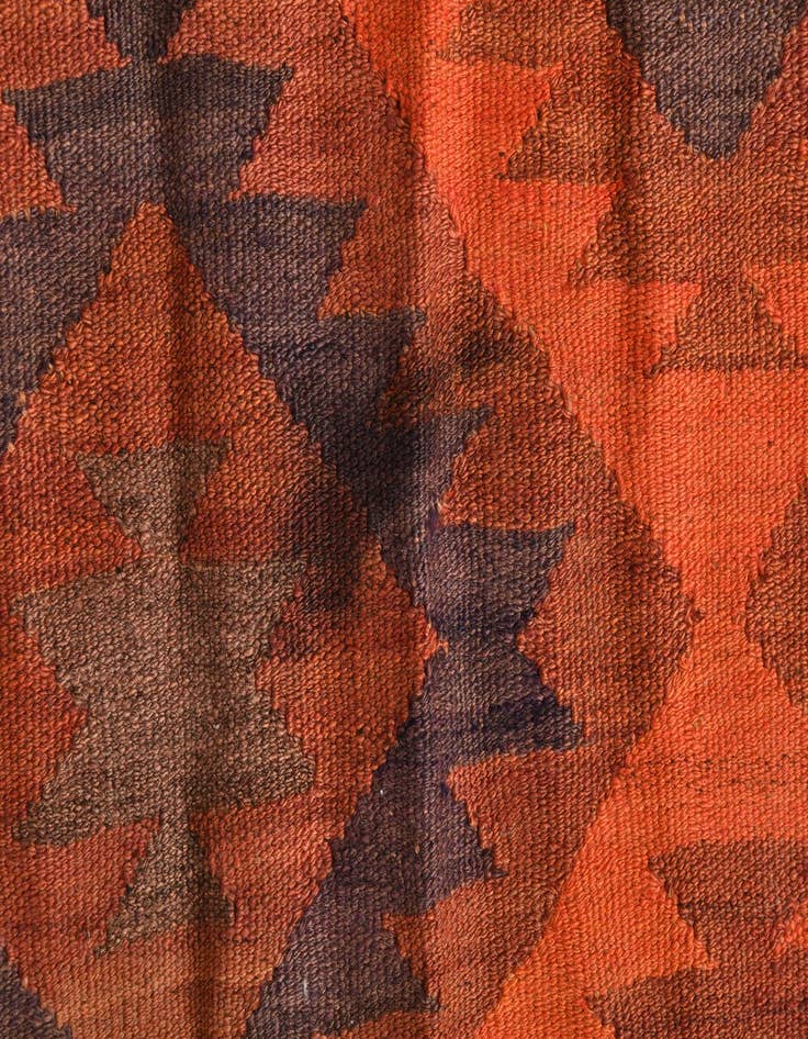 Detail image of  4' 7 x 13' 5  Hand Woven Kilim Fars Wool Runner Rug