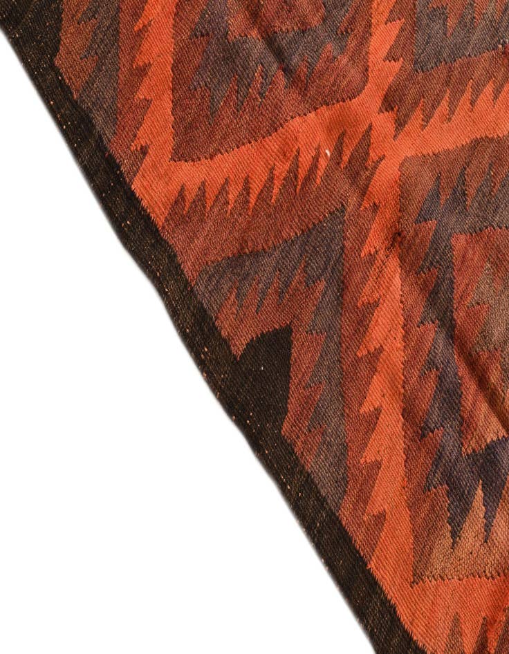 Detail image of  4' 7 x 13' 5  Hand Woven Kilim Fars Wool Runner Rug
