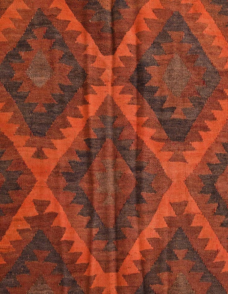Detail image of  4' 7 x 13' 5  Hand Woven Kilim Fars Wool Runner Rug