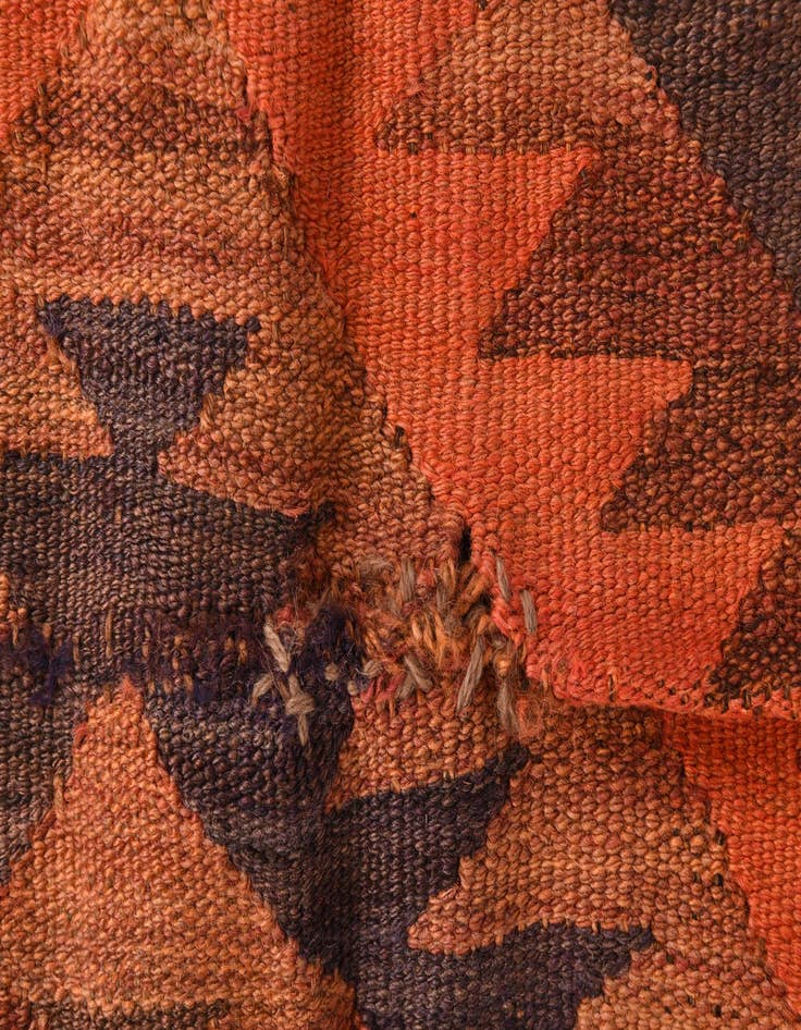 Detail image of  4' 7 x 13' 5  Hand Woven Kilim Fars Wool Runner Rug