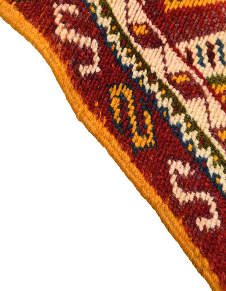 Detail image of  3' 8 x 7'  Hand Woven Kilim Fars Wool Runner Rug