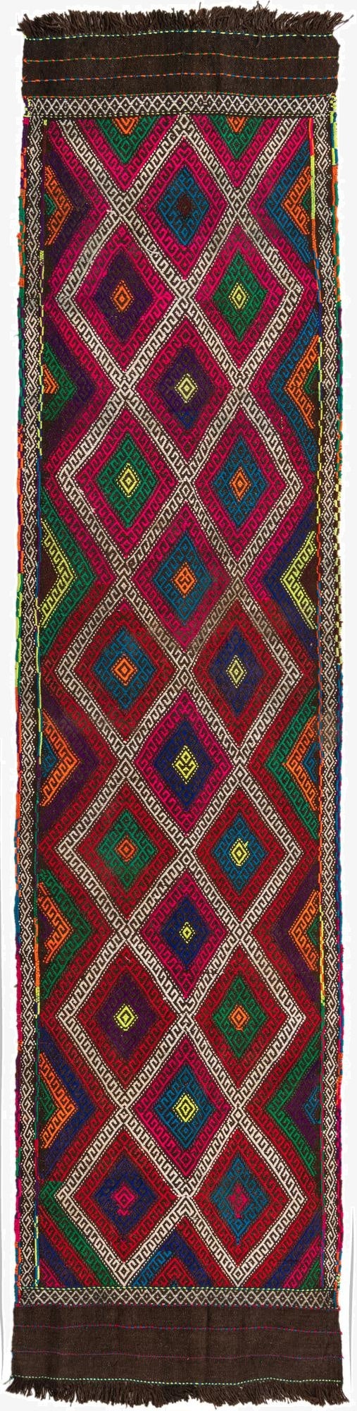  2' 5 x 10' 4  Hand Woven Kilim Fars Wool Runner Rug