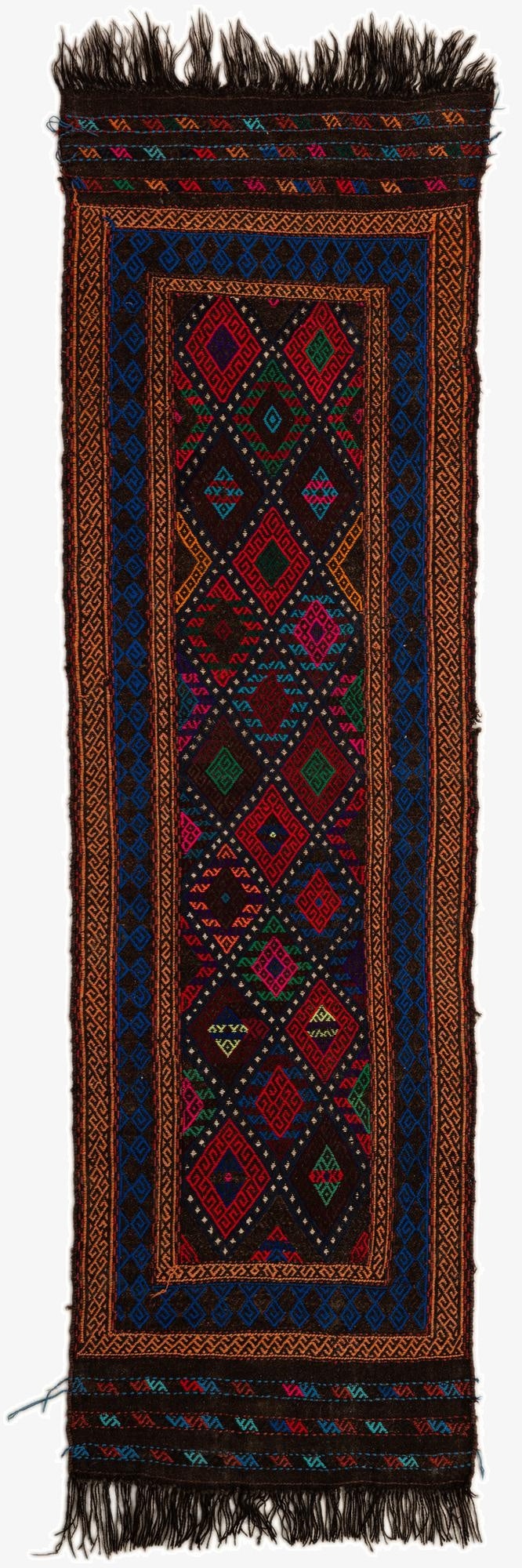  2' 3 x 7' 8  Hand Knotted Kilim Fars Persian Wool Runner Rug