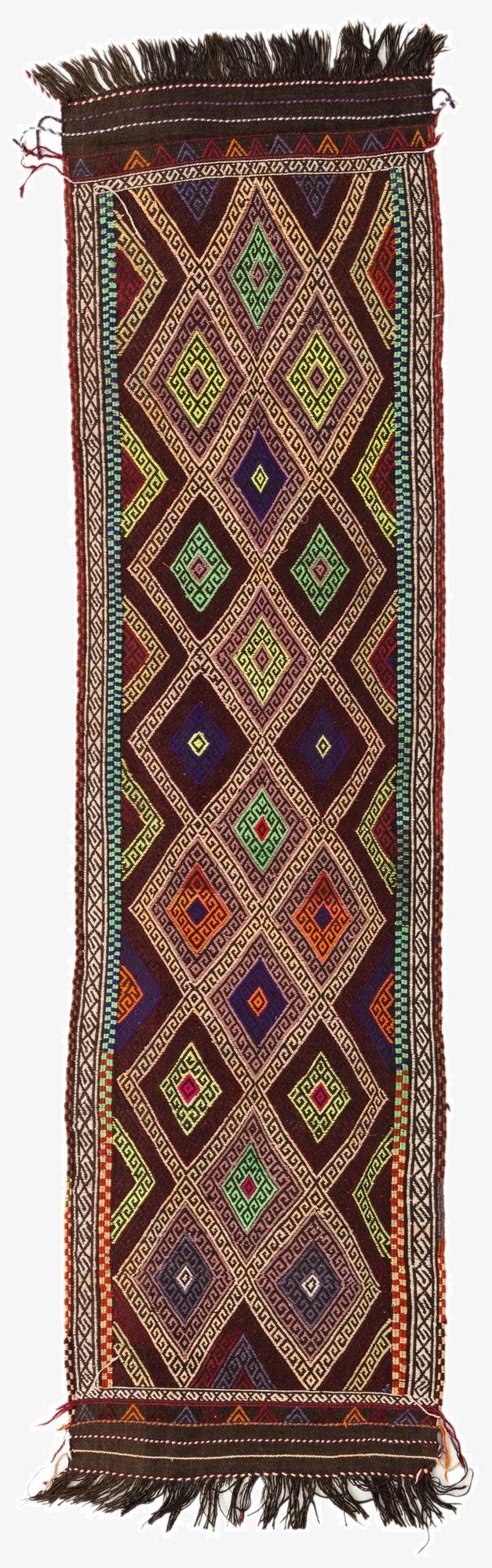  2' 3 x 8' 5  Hand Woven Kilim Fars Wool Runner Rug