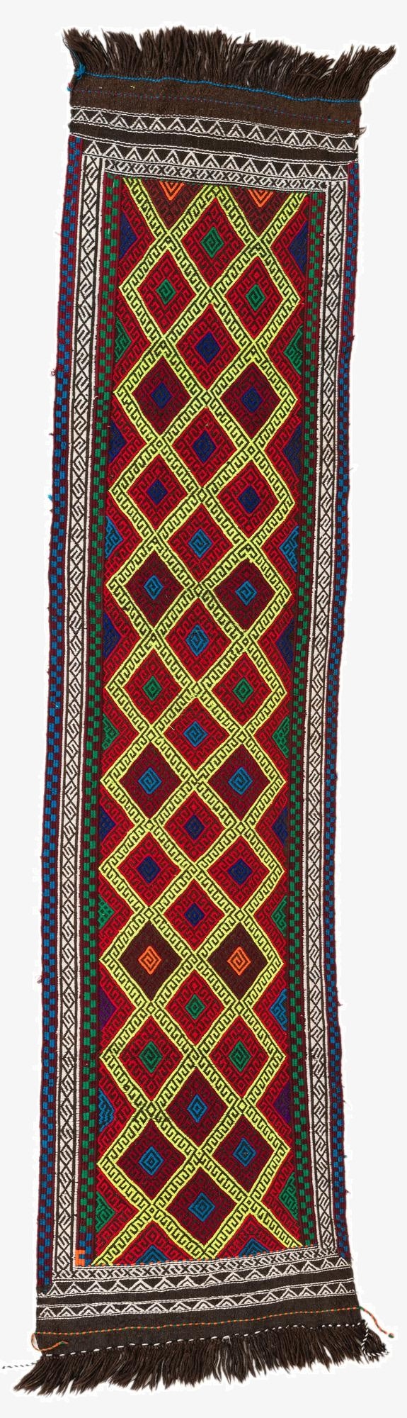 2' x 8' 4  Hand Woven Kilim Fars Wool Runner Rug
