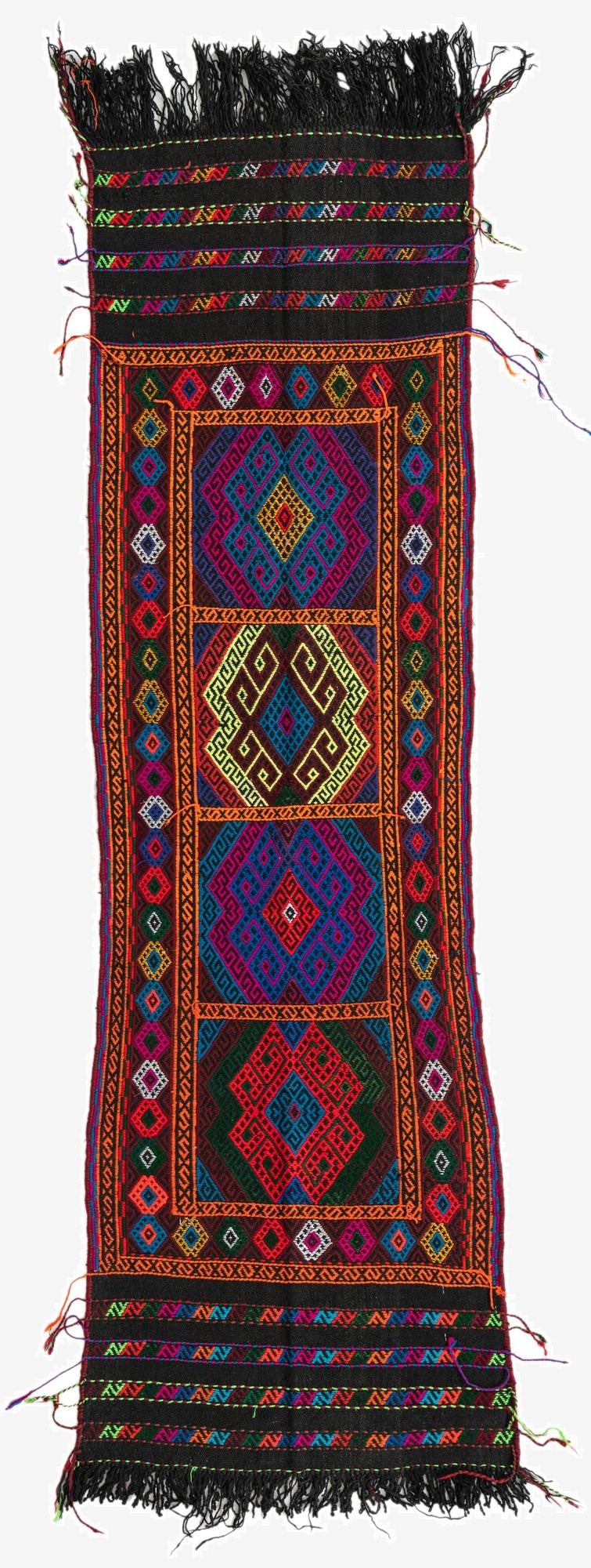  1' 10 x 6' 8  Hand Knotted Kilim Fars Persian Wool Runner Rug