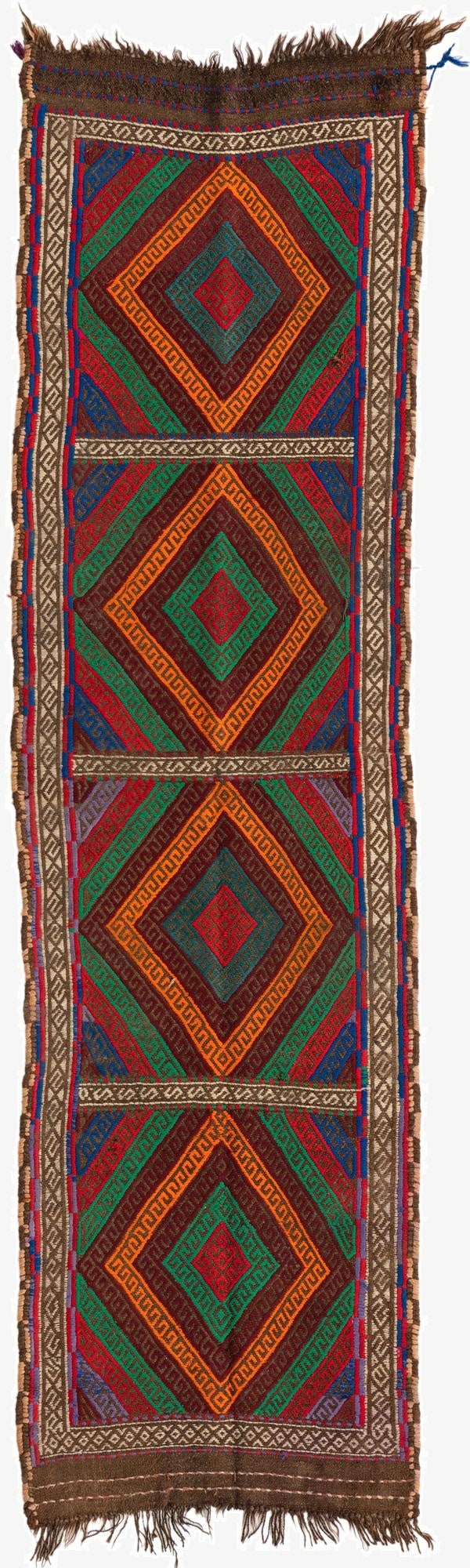  1' 10 x 6' 9  Hand Knotted Kilim Fars Persian Wool Runner Rug