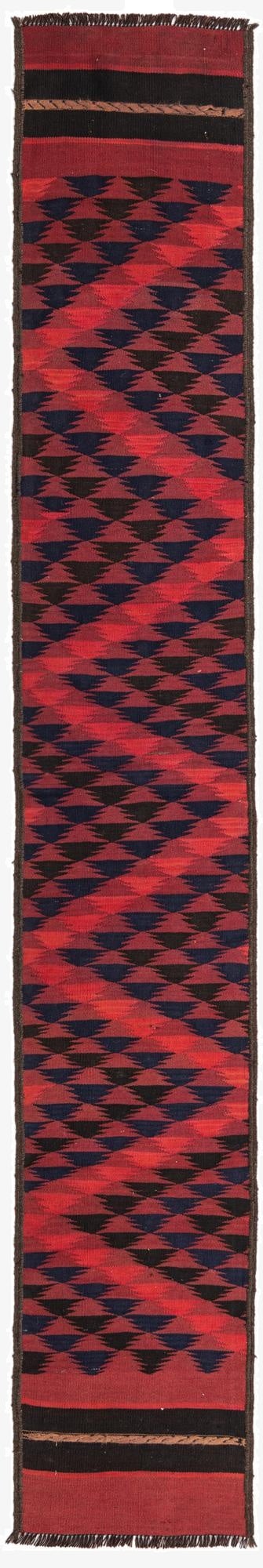  1' 9 x 12'  Hand Woven Kilim Fars Wool Runner Rug