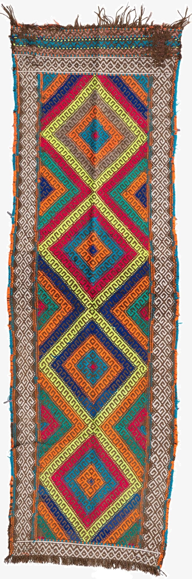  1' 10 x 5' 10  Hand Knotted Kilim Fars Persian Wool Runner Rug