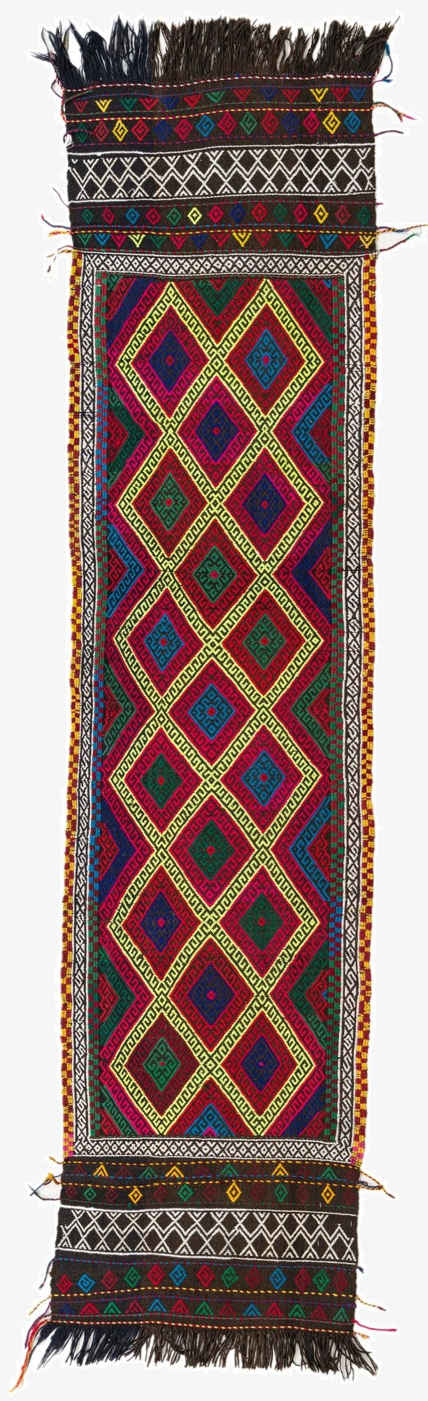  2' 5 x 9' 10  Hand Woven Kilim Fars Wool Runner Rug