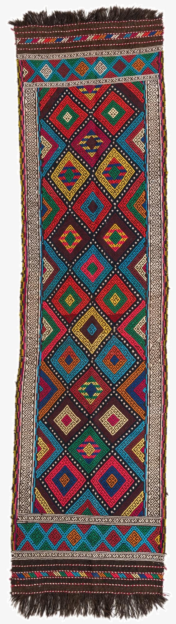  2' 4 x 8' 10  Hand Knotted Kilim Fars Persian Wool Runner Rug