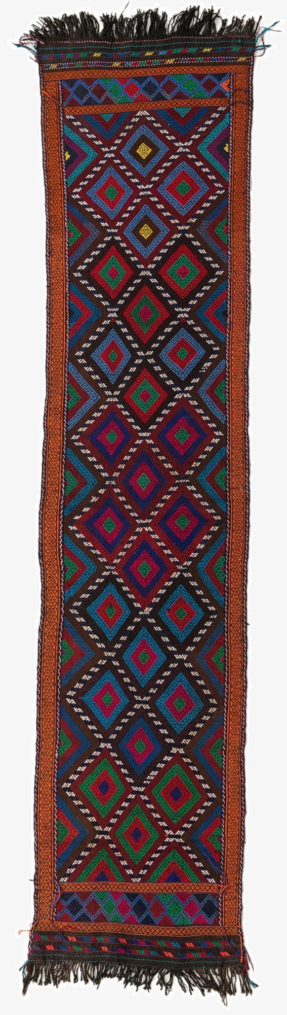  2' 6 x 11'  Hand Woven Kilim Fars Wool Runner Rug