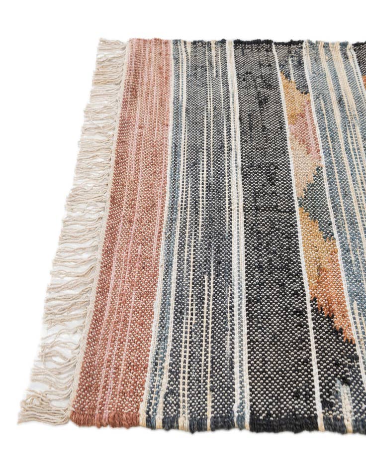 Detail image of 2' 4 x 11' 2 Hand Woven Kilim Jute Runner Rug