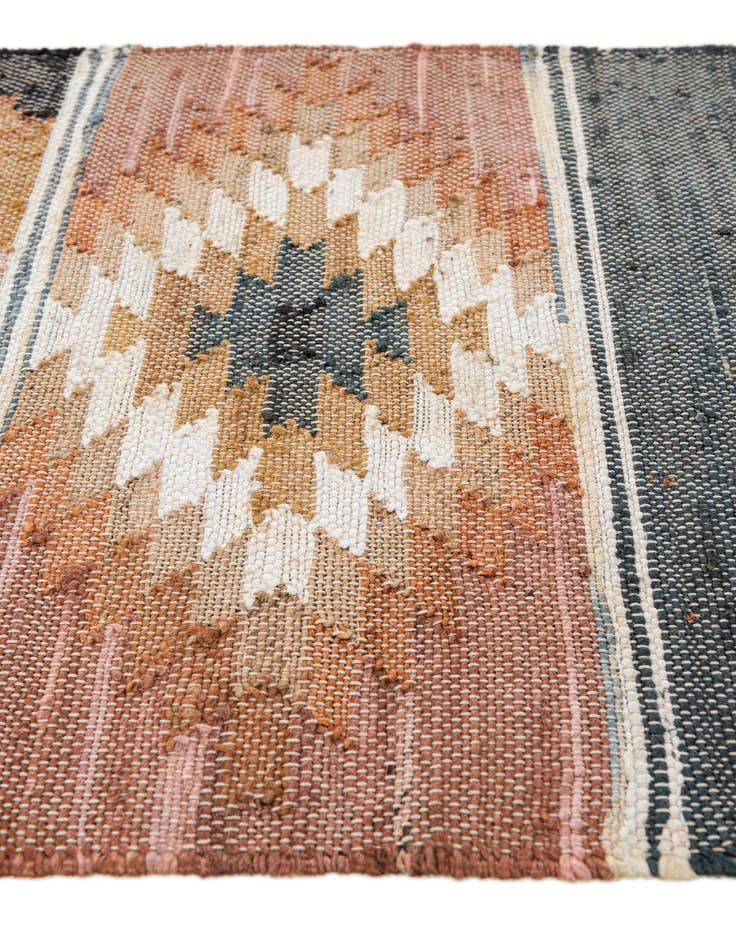 Detail image of 2' 4 x 11' 2 Hand Woven Kilim Jute Runner Rug