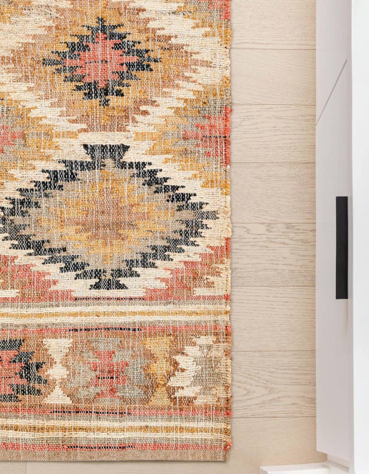 Detail image of  2' 7 x 10'  Hand Woven Kilim Jute Runner Rug