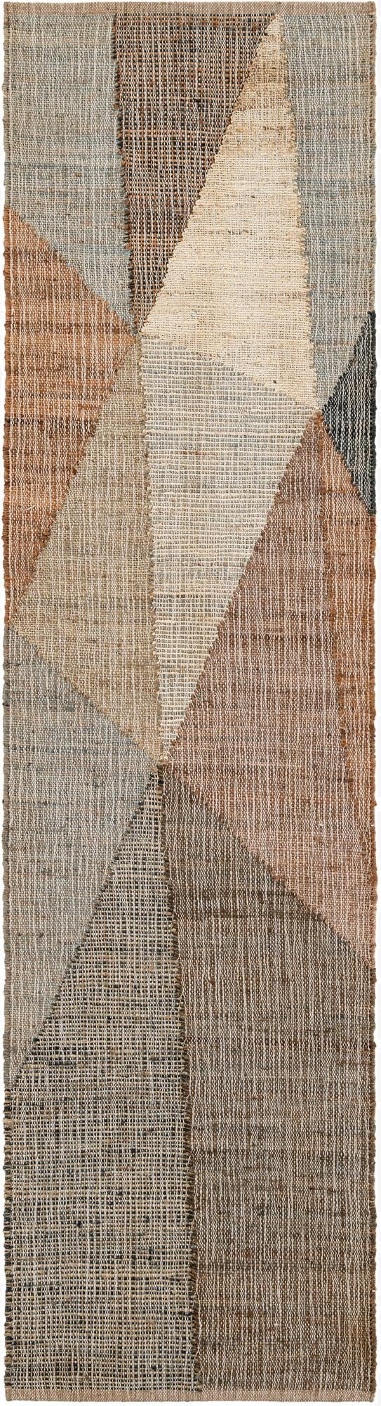  2' 7 x 10'  Hand Woven Kilim Jute Runner Rug