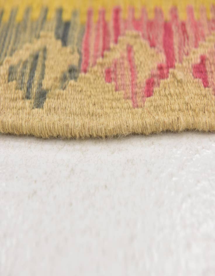 Detail image of  3' 4 x 6' 7  Hand Woven Kilim Maymana Wool Runner Rug